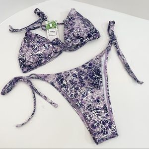 Brazilian cut 2 piece Purple Swimsuit. Sexy Bikini Set. Size M. New.!